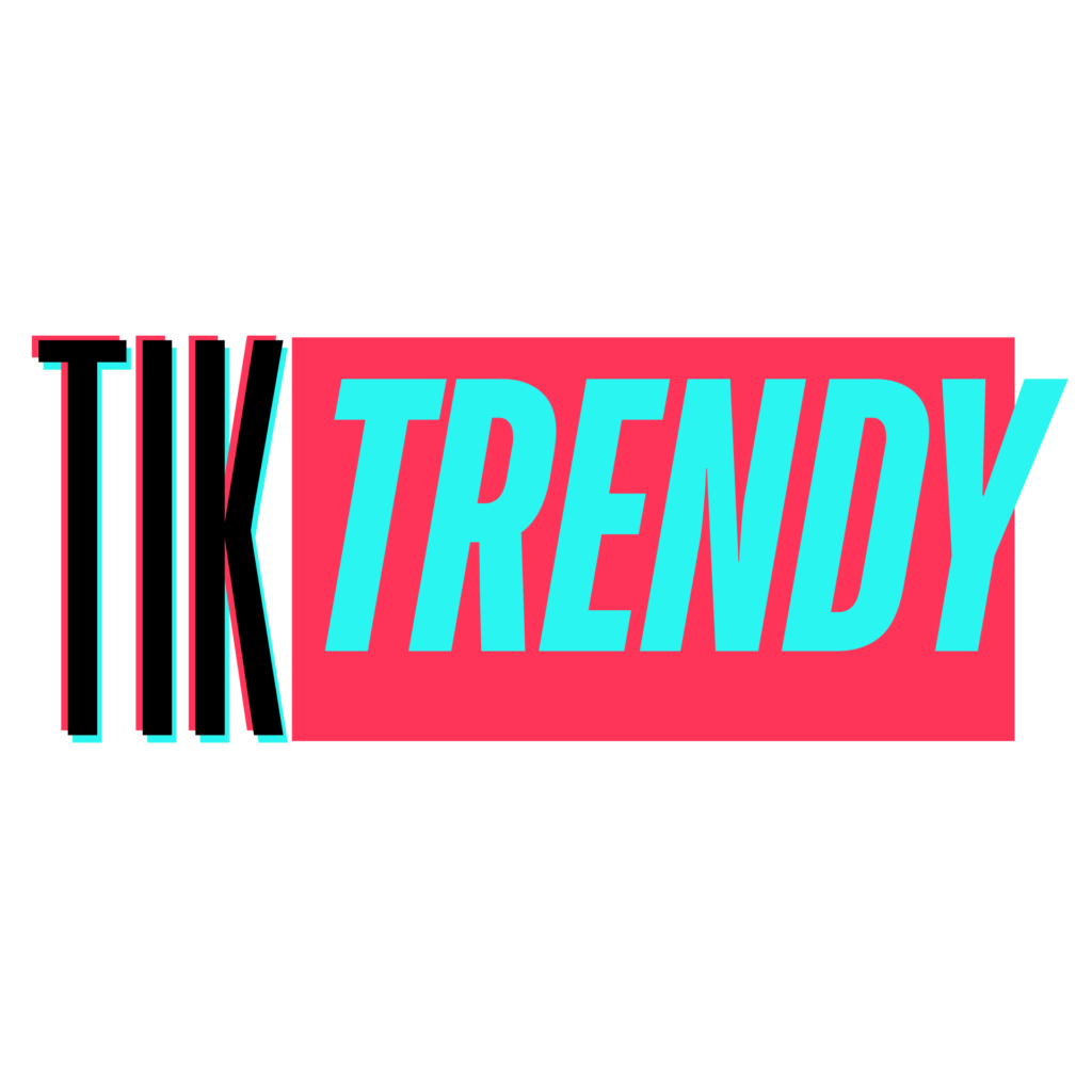 Tik Trendy logo - Vibrant teal and pink typography, for an e-commerce TikTok Shop focused on fashion and trends.