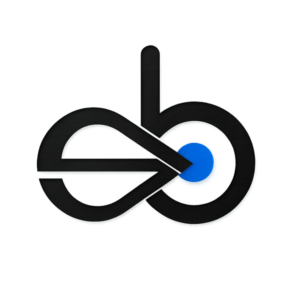 Seller Bullseye logo - Stylized monogram of the letters S and B with a blue dot, for e-commerce software tools.