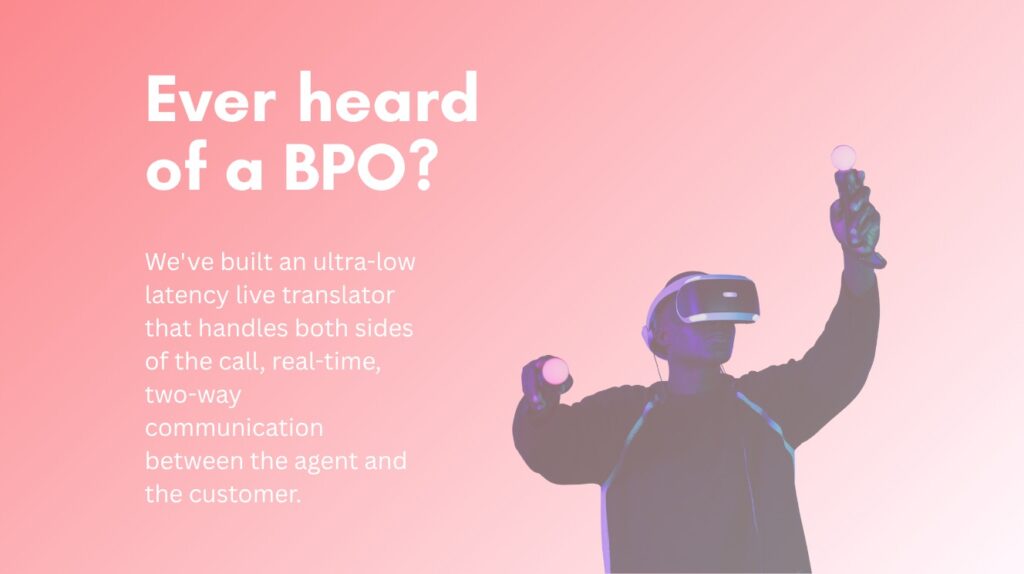 Edith real-time voice translator on a live support call.